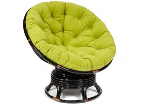 Кресло-качалка Papasan w 23/01 B с подушкой Antique brown, флок Олива в Кировграде - kirovgrad.магазин96.com | фото