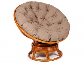 Кресло-качалка Papasan w 23/01 B с подушкой Cognac, экошерсть Коричневый в Кировграде - kirovgrad.магазин96.com | фото