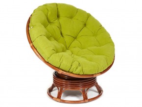 Кресло-качалка Papasan w 23/01 B с подушкой Pecan, флок Олива в Кировграде - kirovgrad.магазин96.com | фото