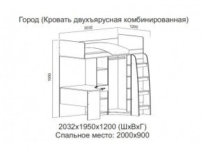 Кровать двухъярусная комбинированная в Кировграде - kirovgrad.магазин96.com | фото