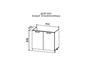 Шкаф нижний ДСМ800 под мойку в Кировграде - kirovgrad.магазин96.com | фото